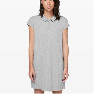 Lululemon Gray Polo Pro Form Mini Dress Pockets